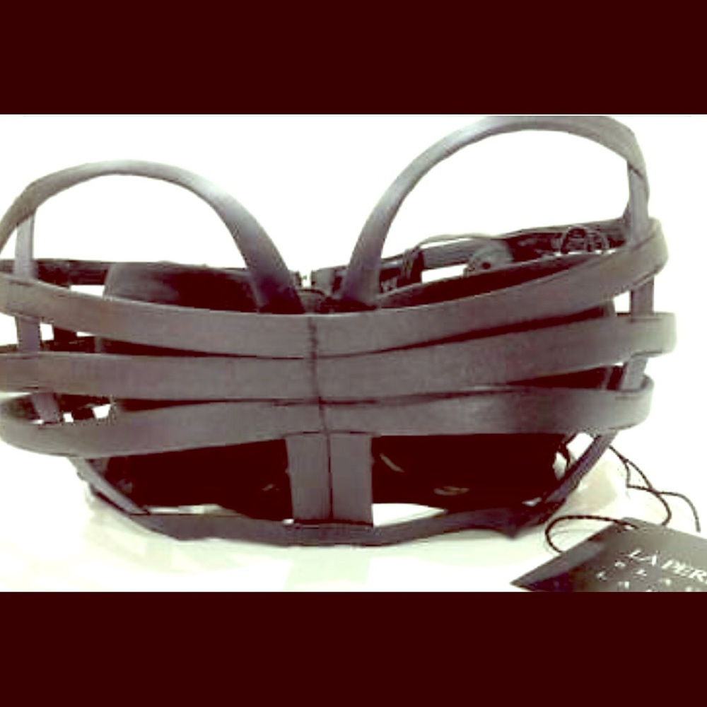 RARE LA PERLA CAGE BRA & PANTIES ONLY SIZE 2 (34B)